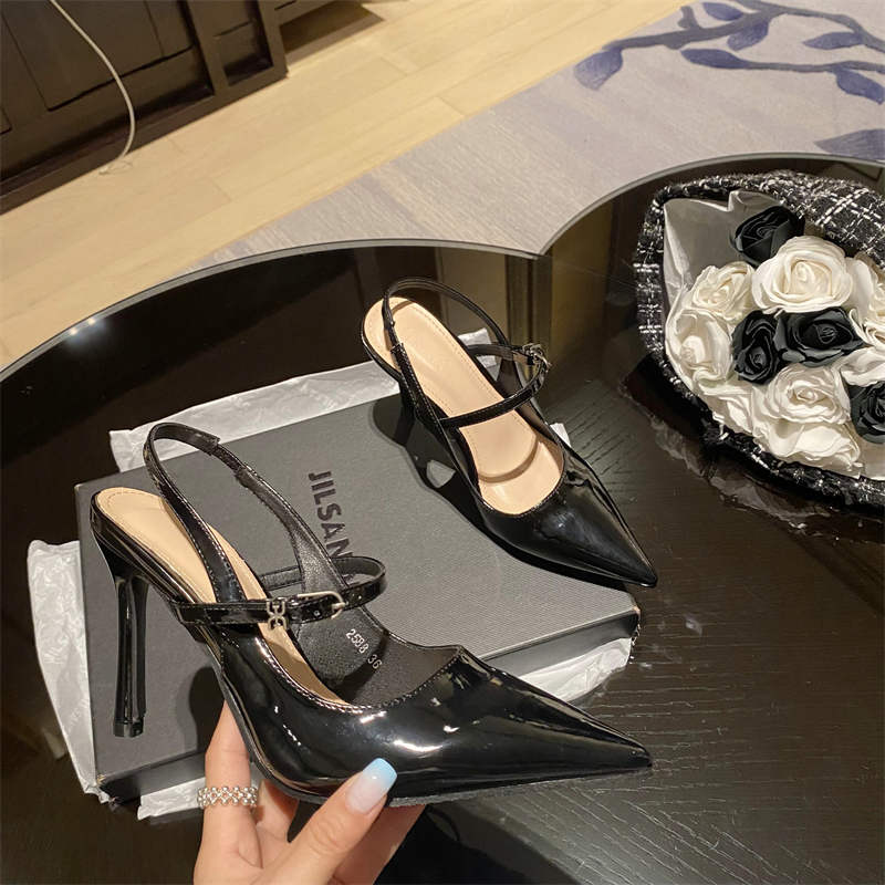 Women's Pointed Toe High Heel Buckle Strap Shoes 35-40